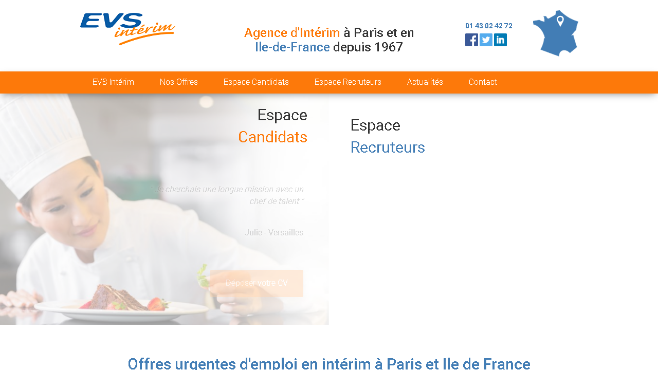 Capture d'écran de http://www.evs.fr/ 